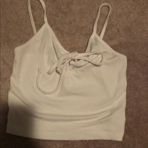 White Tie Up Tank